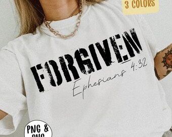 Forgiven PNG SVG, Retro Christian Shirt Design