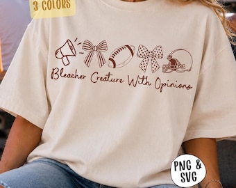 Bleacher Creature With Opinions SVG PNG, Herfstvoetbal Sublimatie, Grappige Sportquote Png, Voetbalmoeder Design