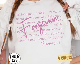 Forgiven Christian PNG SVG, Faith Png, Religious Scripture Digital
