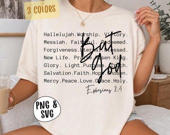 Maar Gods woorden PNG SVG, Christelijk shirtontwerp, Geloofsgebaseerde sublimatie