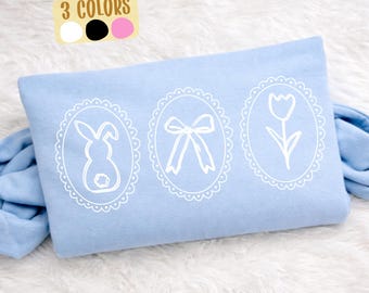 Hand Drawn Easter SVG PNG, Bunny SVG, Flowers Spring Sublimation Design, Files For Cricut