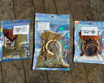Simmer pot kits for cleansing