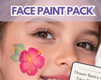Flower Face Paint Guide – 4 Easy Floral Designs for Beginners & Kids (PDF Download) – Vol.2