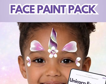 4 Fast Face Paint Designs | Easy 4 Step Guide | Unicorn Face Paint Tutorial | Beginner Friendly | Kids Party | Instant Download