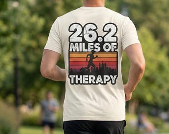 26.2 Miles of Therapy T-Shirt marathon runner gift for runner pump cover gym clothing