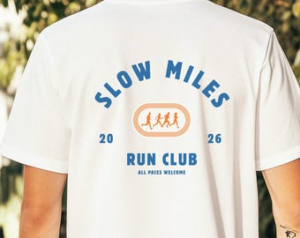 running shirt, Slow Miles Run Club cover | jogging Club Tee, Casual Pace Runner Shirt