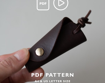 N-LOG | Minimalist Key Case PDF Leather Pattern - Digital Download (A4 & US Letter)