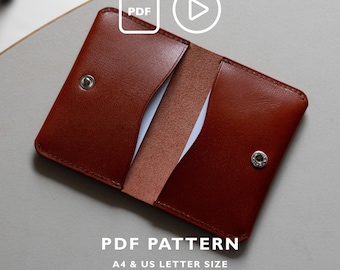 N-LOG Snap Card Case PDF Leather Pattern | Digital Download for A4 and US Letter