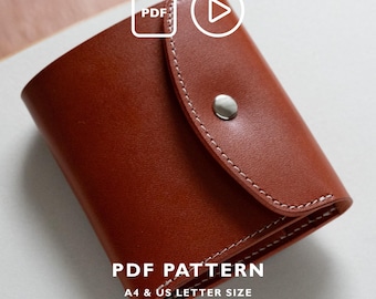N-LOG Bifold Wallet PDF Leather Pattern | Digital Download for A4 and US Letter