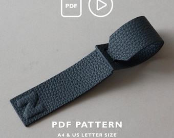 Alphabet Luggage Tag PDF Pattern - Leather Craft Template (A4 & Letter Size)