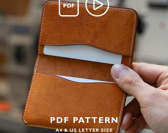 N-LOG | Bi-fold Mini Wallet PDF Leather Pattern - Digital Download (A4 & US Letter)