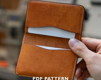 N-LOG / Mini portafoglio pieghevole in pelle - Modello PDF - Download digitale (formato A4 e US Letter)