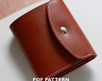 Modello in pelle per portafoglio N-LOG a due ante in formato PDF / Download digitale per formati A4 e US Letter
