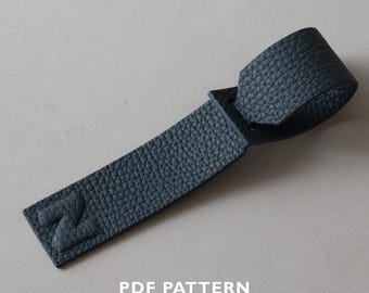 Modello PDF per etichetta portabagagli con alfabeto - Modello per lavorazione della pelle (formato A4 e Letter)