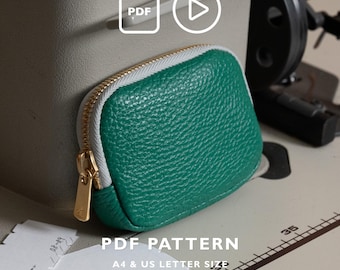 N-LOG Pouch Style Mini Wallet PDF Leather Pattern | Digital Download A4 and US Letter