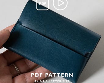 Horizontal Minimalist Wallet PDF Leather Pattern | Digital Download for A4 and US Letter