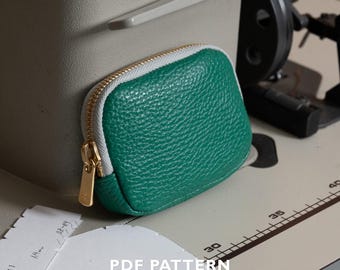 Portafoglio mini N-LOG in stile pochette, modello in pelle PDF / Download digitale in formato A4 e US Letter