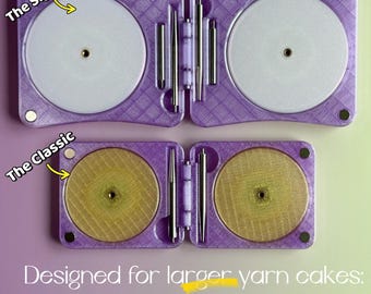 The Signature Travel Yarn Holder w/ Spindle Extensions for Larger Yarns, Knitting & Crochet Gifts