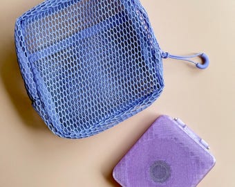 Yarn Holder Carrying Pouch, Light Weight Mesh Storage Zipper Bag, Travel Knitting & Crochet Accessory