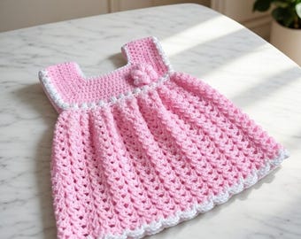 Crochet Baby Romper Pattern PDF | Baby Girl Outfit Tutorial | Sizes 0–6 Months, 6–12 Months & 1–3 Years | Instant Download