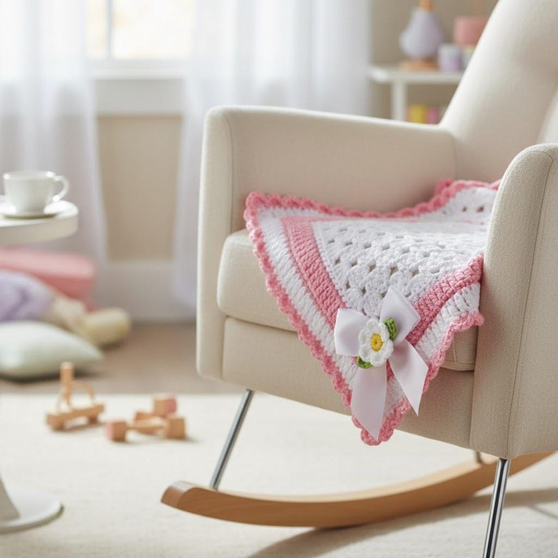 Baby Blanket Crochet Pattern PDF | 3D Shell Stitch Scalloped Edge ...