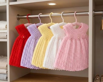 Crochet Baby Dress Pattern PDF, Baby Girl Outfit, Lace Fluffy Skirt Dress, Newborn 0-3 Months, Easy Beginner Crochet Tutorial