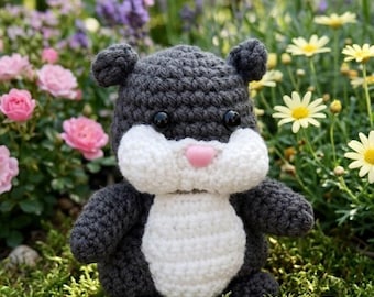 Hamster Crochet Pattern PDF, Amigurumi Hamster Plush Pattern, Kawaii Crochet Toy Tutorial, Handmade Gift Stuffed Animal PDF, Plushie Pattern