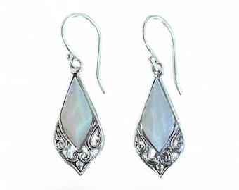 Mother of Pearl Marquise Earrings