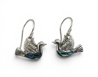 Abalone Bird Earrings