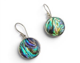 Abalone Shell Round Earrings