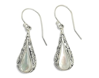 Mother of Pearl Teardrop Earrings