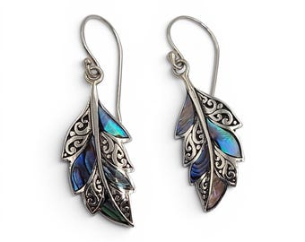 Abalone Leaf Earrings