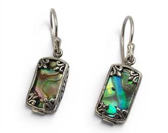 Abalone Rectangle Earrings