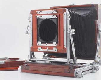 Wooden View 大判フィルムカメラ4x5木製 フィルムフォルダー3枚付き