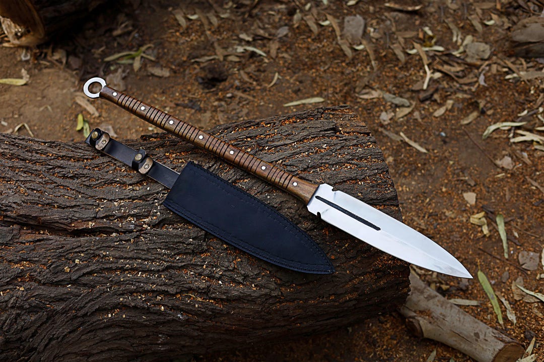Larp Roses Handcrafted Medieval Spear | Carbon Steel LARP Hunting Spear | Rose ...
