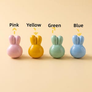 Bunny Cabinet Knobs, Rabbit Drawer Knobs, Cute Dresser Handles, Kids Room Cabinet Hardware, Nursery Furniture Knobs, Kitchen Cupboard Knob image 9
