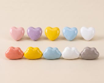 Cute Heart Cloud Cabinet Knobs, Nursery Drawer Pulls, Kids Dresser Handles, Decorative Furniture Knobs, Playroom Cupboard Hardware