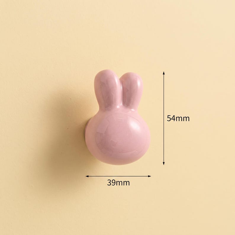 Bunny Cabinet Knobs, Rabbit Drawer Knobs, Cute Dresser Handles, Kids Room Cabinet Hardware, Nursery Furniture Knobs, Kitchen Cupboard Knob image 8