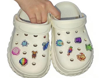 Stardew Valley Shoe Charms, Pixel Characters & Icons, Clog Accessories, Fun Gift, Fan Art