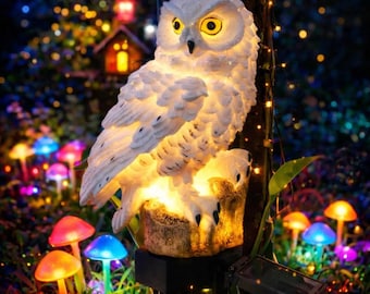 Solar Owl Garden Light – LED Outdoor Garden Lamp, Solar Powered Night Light, Garden Statue, Patio, Lawn, Landscape Lighting