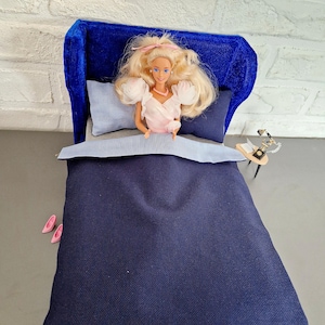Dollhouse Barbie Queen size handmade bed