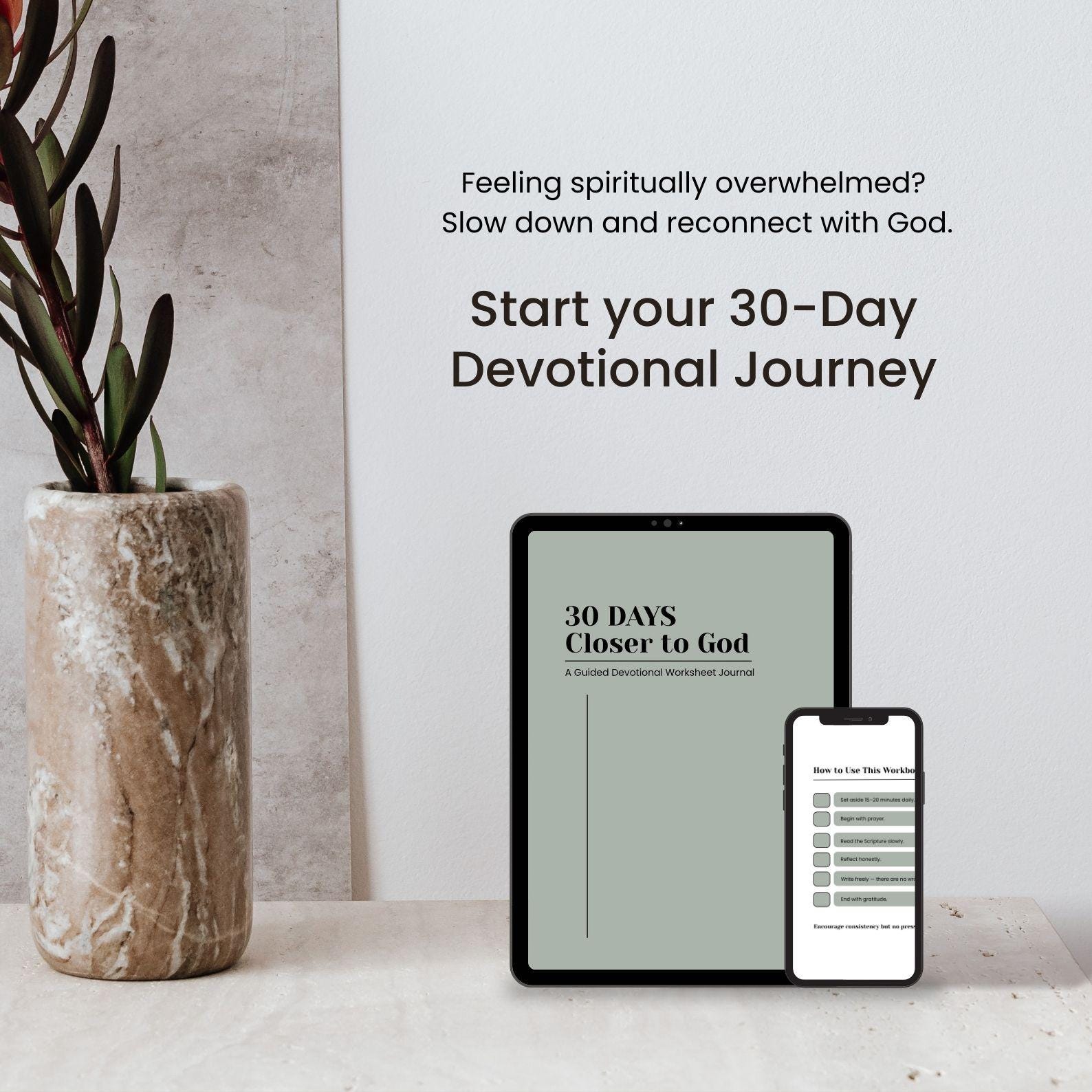 30 Days Christian Devotional Journal | Bible Study & Prayer Printable ...