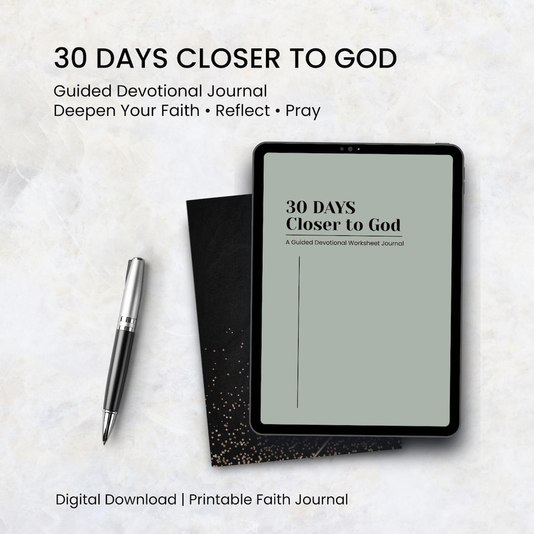 30 Days Christian Devotional Journal | Bible Study & Prayer Printable ...