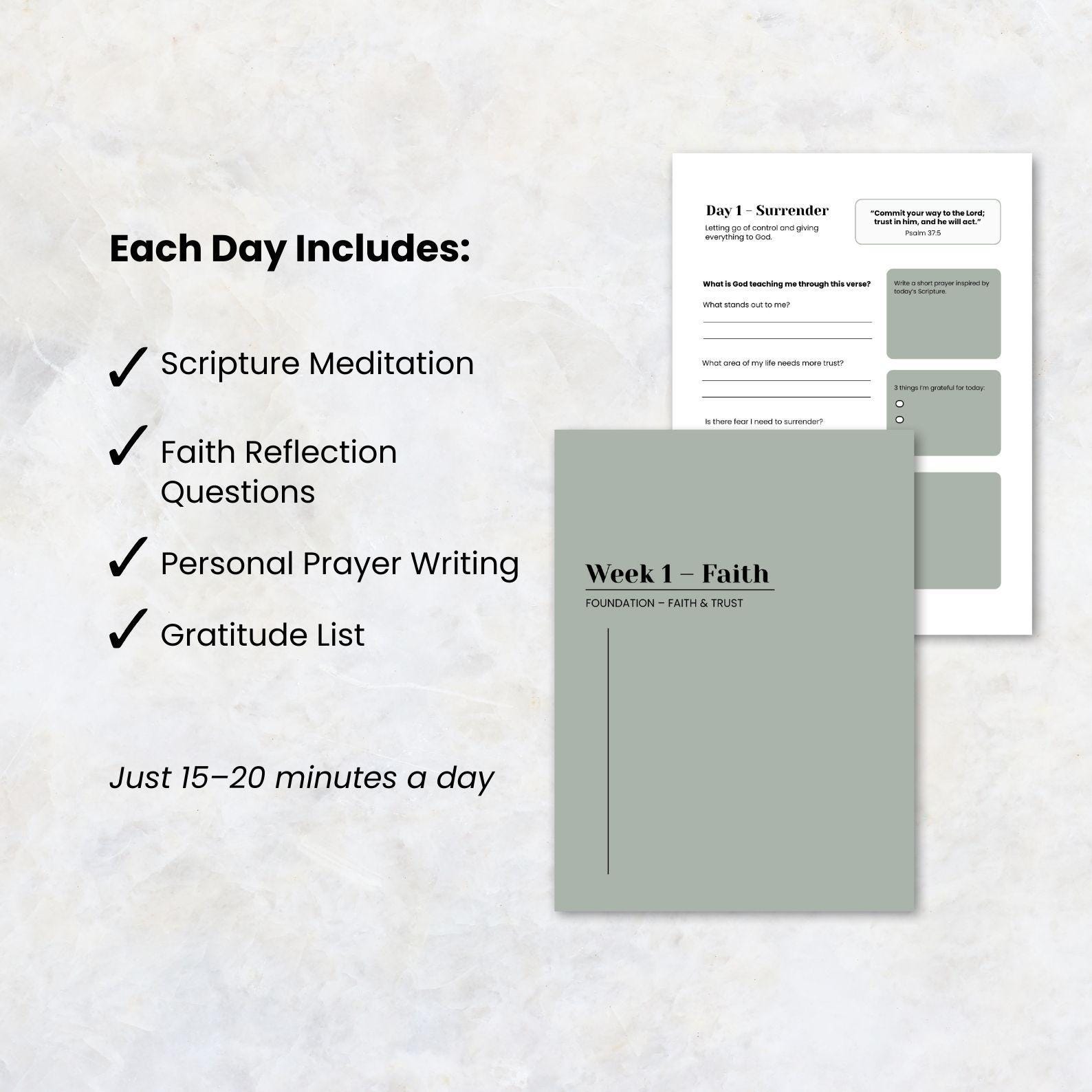 30 Days Christian Devotional Journal | Bible Study & Prayer Printable ...