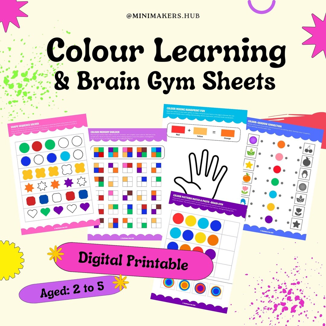 Toddler Color Learning Worksheets | Preschool Matching, Sorting ...