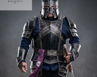 Ensemble d'armures de roi nain fait main - costume de GN fantastique inspiré du Seigneur des anneaux - armure de plaques de guerrier nain de la Terre du Milieu pour cosplay et déguisement