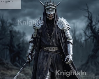 Mouth of Dark King Inspired Armor & Cloak, Dark Fantasy Warlord Costume, Wearable Medieval Steel Armor, Gothic Knight Cosplay