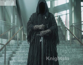 Cloak Ringwraith Robes Black Rider Gowns Ring Wraith Costume, Halloween Outfit