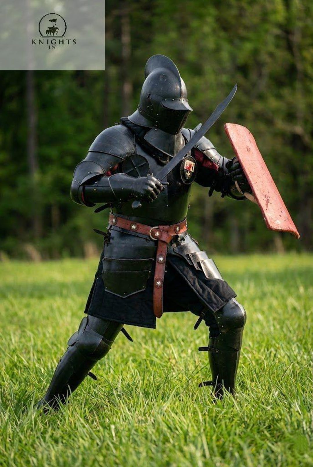 Medieval Black Knight Armor Set | LARP Cosplay Steel Armor | Full Body ...