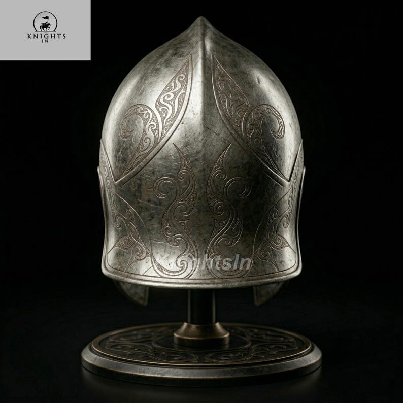 The Star of Gondor: Ancient Elven Engraved Replica Warrior Helmet | LOTR Helmet | image 3